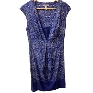 Pepperberry‎ Blue Paisley Knee Length Dress, Women's Size 12